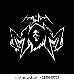 T-shirt Graphics skull. design horror, death metal, punk, grunge.