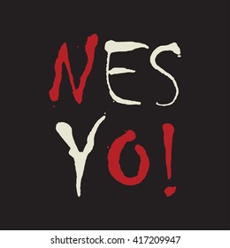 T-shirt graphics, typography. Yes or no.