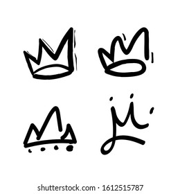 T-shirt graphics. Vector crown illustration. Hand drawn emblem for greeting card, prints and posters. Motivation inspiration logo inspiration, design