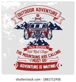 T-shirt graphics. Vector vintage sport racing T-shirt  design Vintage typography, sport racing car ,old school race poster. retro race car set. 
T-shirt printing designs.