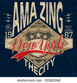 t-shirt graphics,amazing new york city