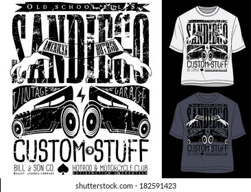 t-shirt graphics,sandiago,custom motors,hot rod