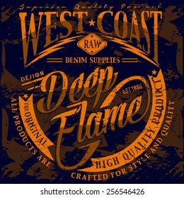 t-shirt graphics,west coast,deepflame,