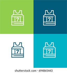 Tshirt green and blue material color minimal icon or logo design