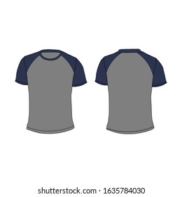 T-Shirt Grey Cobalt Template, Tshirt Short Design, Vectorize T-Shirt Commercial