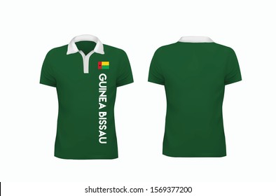 T-shirt  Guinea Bissau template for design on white background. Vector illustration eps 10.