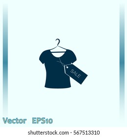 T-shirt hanger icon sale