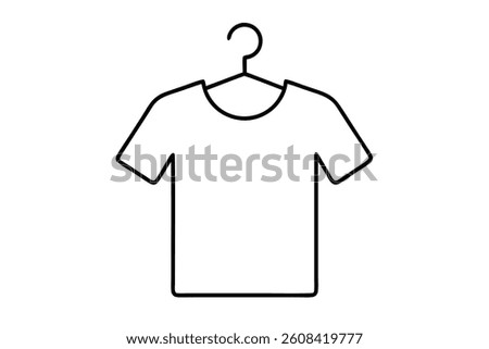 t-shirt hanging isolated on a white background