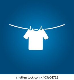 tshirt hanging on thread illustration