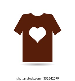 T-shirt and heart   icon