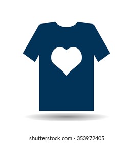 T-shirt and heart   icon