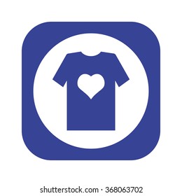T-shirt and heart   icon
