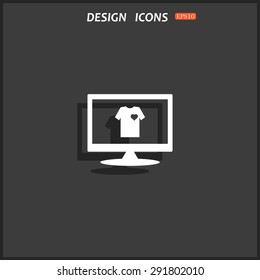 T-shirt and heart  icon. vector design