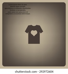 T-shirt and heart  icon. vector design