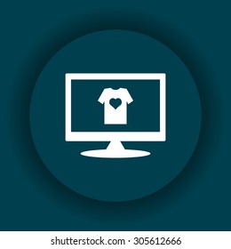 T-shirt and heart  icon. vector design