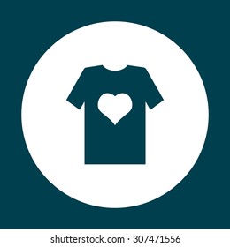 T-shirt and heart  icon. vector design