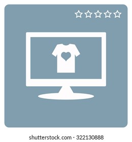 T-shirt and heart  icon. vector design