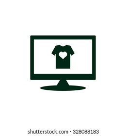 T-shirt and heart  icon. vector design