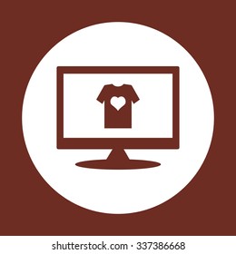 T-shirt and heart  icon. vector design