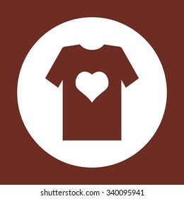 T-shirt and heart  icon. vector design