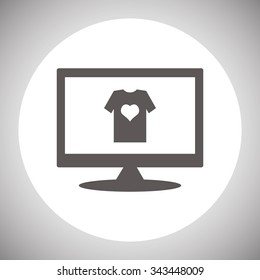 T-shirt and heart  icon. vector design