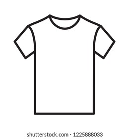 T-shirt human uniform vector icon, modern concept, outline style, black and white color