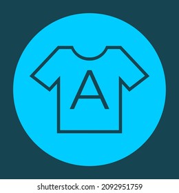 t-shirt icon with a alphabet vector design template. laundry alphabet icon.