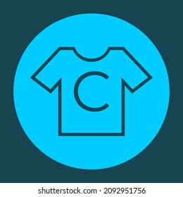 t-shirt icon with c alphabet vector design template. laundry alphabet icon.