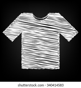 T-shirt icon with chalk effect 
