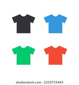 T-shirt icon - colored vector illustration. Men s T-shirt vector template.
