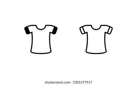 T-shirt icon design with white background stock illustration