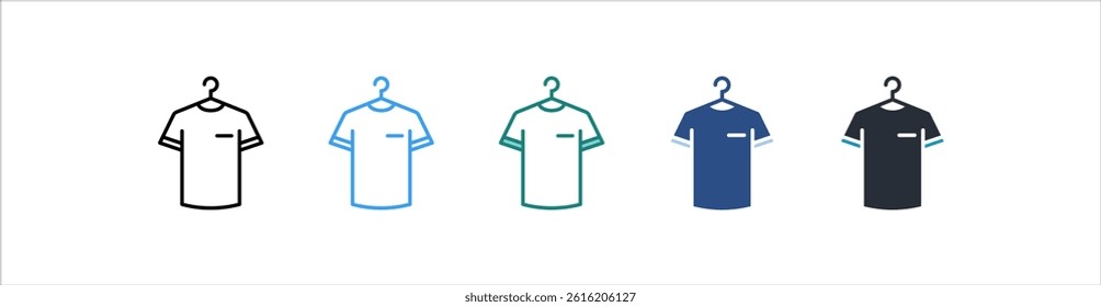 Tshirt Icon In Different Style Vector