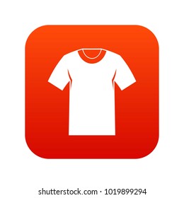Tshirt icon digital red for any design isolated on white vector illustration