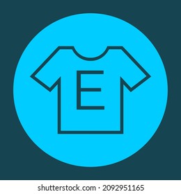 icono de camiseta con plantilla de diseño de vector de alfabeto electrónico. icono del alfabeto de lavandería.
