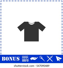 Tshirt icon flat. Simple vector symbol and bonus icon