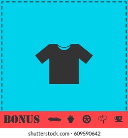 Tshirt icon flat. Simple vector symbol and bonus icon