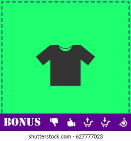 Tshirt icon flat. Simple vector symbol and bonus icon