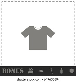 Tshirt icon flat. Simple vector symbol and bonus icon