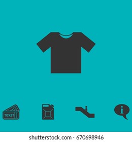 Tshirt icon flat. Simple vector symbol and bonus icon