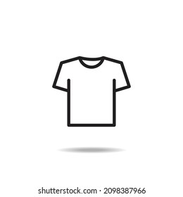 icono de la camiseta. icono de alta calidad adecuado para el negocio de la ropa, internet, activos de diseño gráfico web, aplicaciones, libros de dibujo y coloreado, medios impresos, etc. Icono de línea vector EPS 10