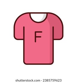 T-shirt icon isolate white background vector stock illustration.