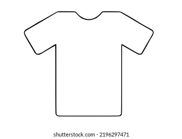 T-shirt icon, isolated on white
