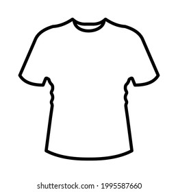 T-Shirt Symbol einzeln auf Vektorgrafik. Hochwertige Symbol in schwarzem Stil