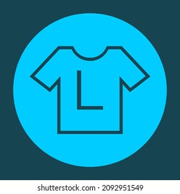 t-shirt icon with l alphabet vector design template. laundry alphabet icon.