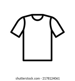 Tshirt Icon. Line Art Style Design Isolated On White Background