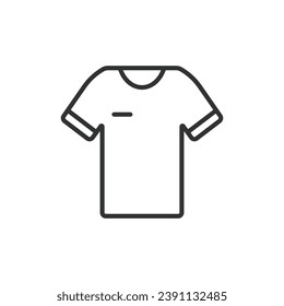 Diseño de línea de iconos de camisetas. Icono, algodón, ilustraciones de vectores de ropa para hombres, casuales, de ropa. Icono de trazo editable de ilustración de camiseta.