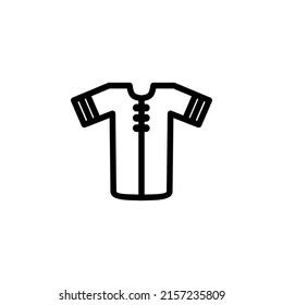 t-shirt icon, linear sign isolated on white background - vector illustration eps10