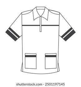 Icono de camiseta con estilo lineal