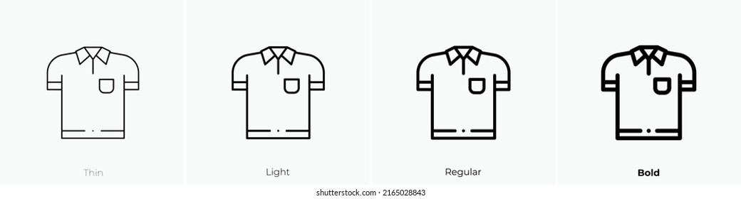 tshirt icon. Linear style sign isolated on white background. Vector illustration.