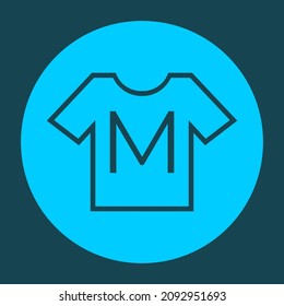 t-shirt icon with m alphabet vector design template. laundry alphabet icon.